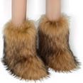 thumbnail image 2 of Women's Warm Faux Fur Boots Furry Short Snow Boots, Mid-Calf Flat Shoes for Outdoor Wear, 2 of 7