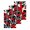 Red, variant on Yellow Black Geometric Kitchen Dish Towels for Drying Dishes Set of 3, Modern Art Abstract Grey Line Waffle Weave Microfiber Hand Tea Bathroom Towels Quick Dry & Absorbent Towel 12x12