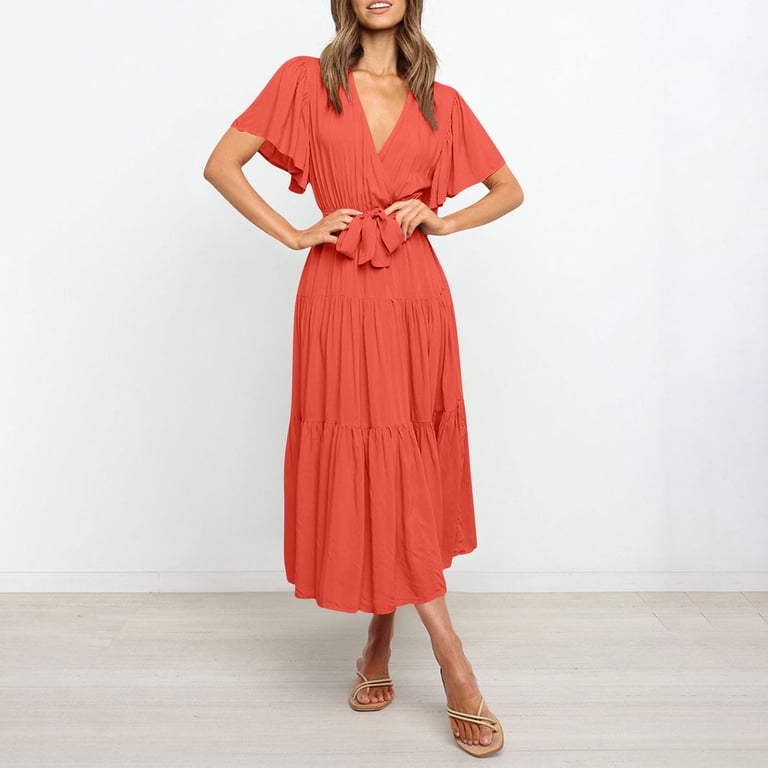 ladies latin dance dresses Women Latin Dance Dresses Ruffles Red Royal Blue Flowers Salsa Rumba C –  Moderndancedress.com main image 0