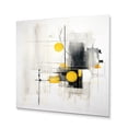 thumbnail image 2 of Designart "Purity of Form Grey Yellow Minimalism IV" Abstract Collages Metal Art Print, 2 of 5
