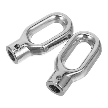 OUNONA  2 Pcs Awning Attachment Rings Retractable Canopy Hooks Silver