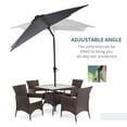 thumbnail image 5 of Outsunny 9' x 7' Dark Gray Patio Umbrella, with LED Lights, 5 of 9