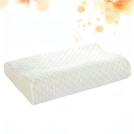 HEMOTON 1pc 30x50cm Memory Pillow Neck Back Support Cushion Latex Sleep Pillow Pillow with Waterproof Bag (White)