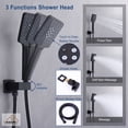 thumbnail image 6 of Boyel Living Shower System 12 inches Ceiling Mount 2-Functions Shower Faucet Set with Handheld Shower,Matte Black, 6 of 10