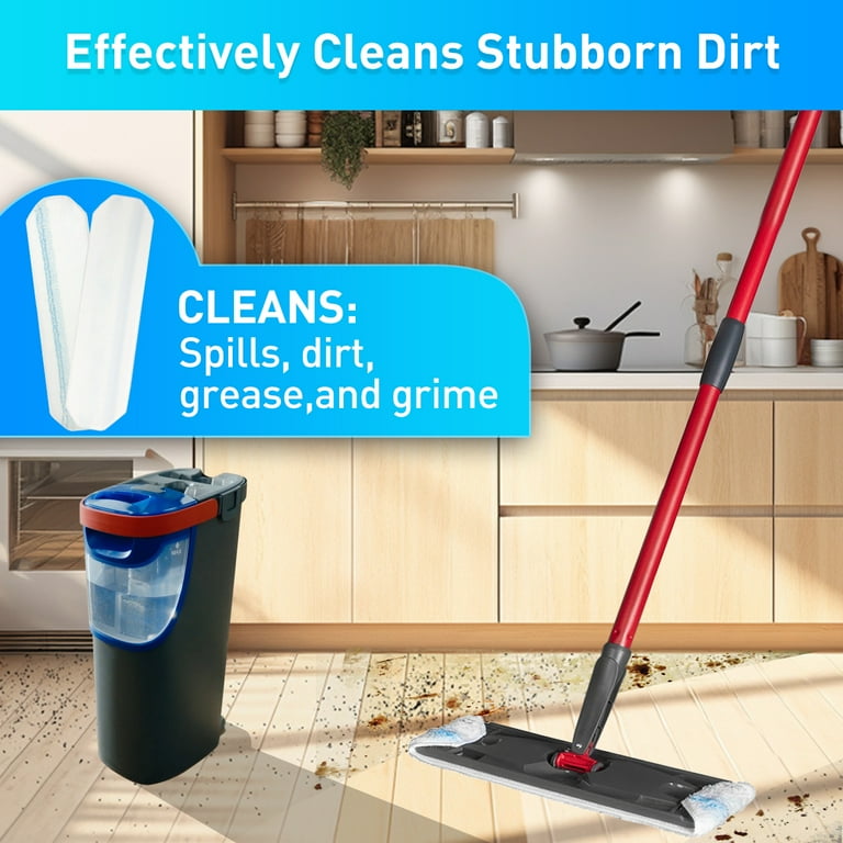 8 Pack Mop Refills Compatible with O-Cedar H2prO Flat Mop System