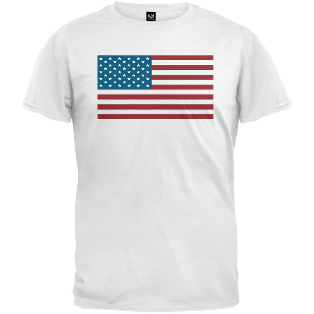 Old Glory - American Flag White T-Shirt - Walmart.com - Walmart.com