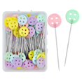 thumbnail image 4 of Alfileres de costura de 100/50 piezas, herramientas de retales de bordado, aguja de posicionamiento, alfileres de botón de Metal fijo, accesorios de costura DIY, 4 of 4