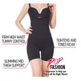 thumbnail image 4 of Prime Amazon Day, Womens Shapewear Bodysuit High Waist Tummy Control with Butt Compression Shorts, Medium/Large, Black, 4 of 4