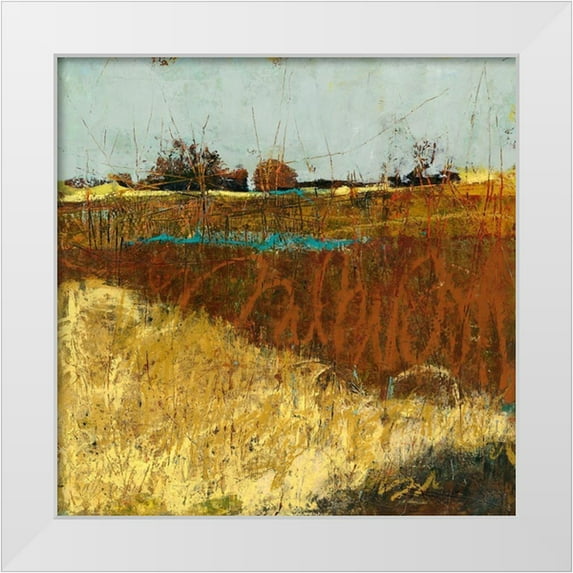 Nickell, Linda 12x12 White Modern Wood Framed Museum Art Print Titled - The Fields