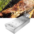 thumbnail image 2 of Coofit Stainless Steel Smoker Box Creative Wood Chip Smoking Box with Hinged Lid, 2 of 10