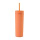 thumbnail image 2 of Injueey Botella de agua de 16OZ, vaso de paja esmerilado de plástico de 2 capas, bebida portátil, taza de té de la leche, soporte para café y jugo Mostrada amarillo NO13 Injueey HA007950-18B, 2 of 6