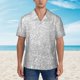 thumbnail image 2 of Fotbe Silver Glitter Camisa Hawaiana para Hombre Unisex – Camisa Casual de Verano con Botones de Manga Corta de Algodón y Lino,Large, 2 of 7