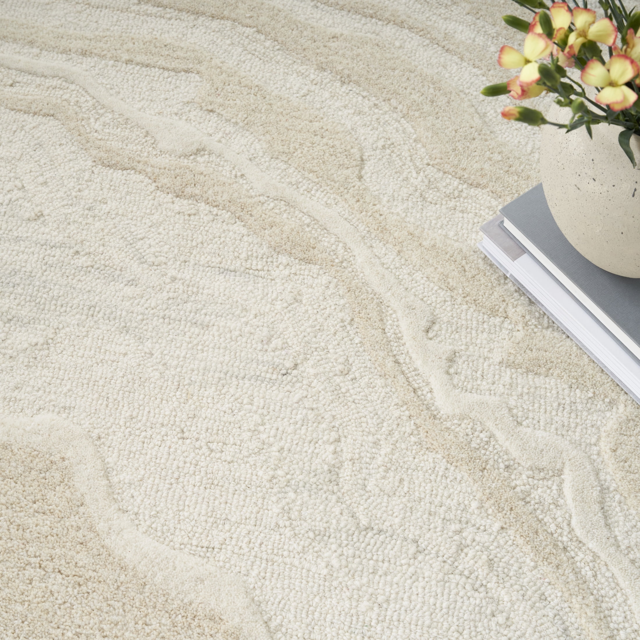 Nourison Graceful 8'6" x 11'6" Ivory Modern Indoor Rug