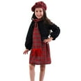 thumbnail image 4 of Tiijoy Girls Scottish Traditional Performance Long Sleeve Top Skirt Hat Scarf Set, Sizes 8-10, 4 of 8