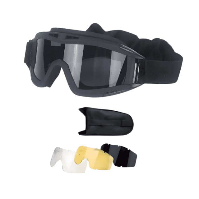 Gafas Tácticas Goggles estilo Militar, Gafas deportes Malubero Negro Amarillo