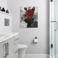 thumbnail image 4 of Vintage Rose Painting Canvas Wall Art, Retro Black And White Red Rose Flower Ink Painting Picture Print, Modern Rose Wall Decor Floral Artwork Poster Framed For Living Room,Bedroom Bathroom 12"X16", 4 of 6