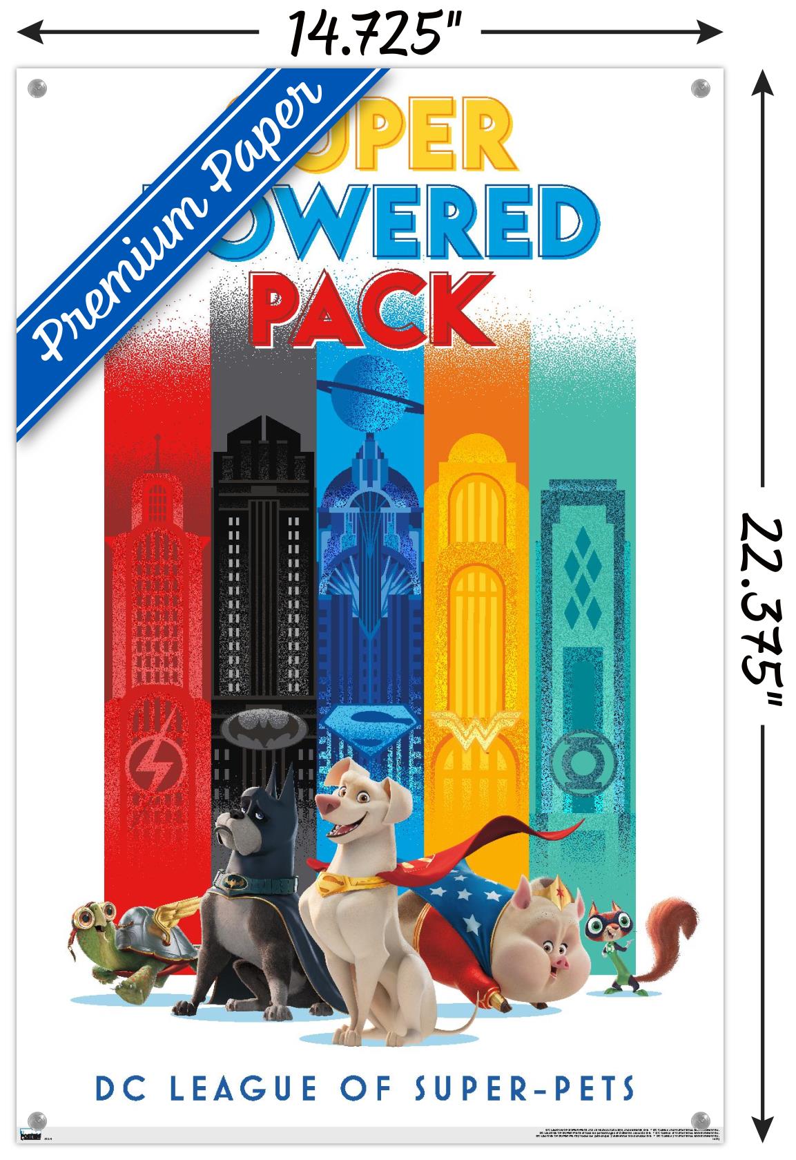 DC League of Super-Pets - Skyline Wall Poster with Push Pins, 14.725" x 22.375"