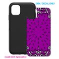 thumbnail image 2 of DistinctInk Custom SKIN / DECAL compatible with OtterBox Symmetry for iPhone 11 Pro MAX (6.5" Screen) - Bandana Print - Purple, Black, White, 2 of 5