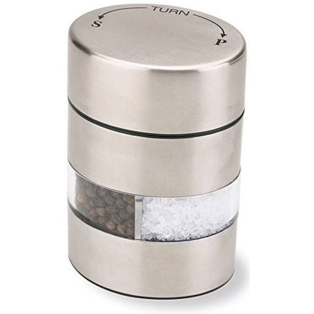 Olde Thompson 4" Stainless Steel Pepper Mill and Salt Mill 2in1 Combo