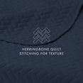 thumbnail image 4 of Noble Linens Navy Herring Pattern Quilted Coverlet, King / CalKing, 4 of 8