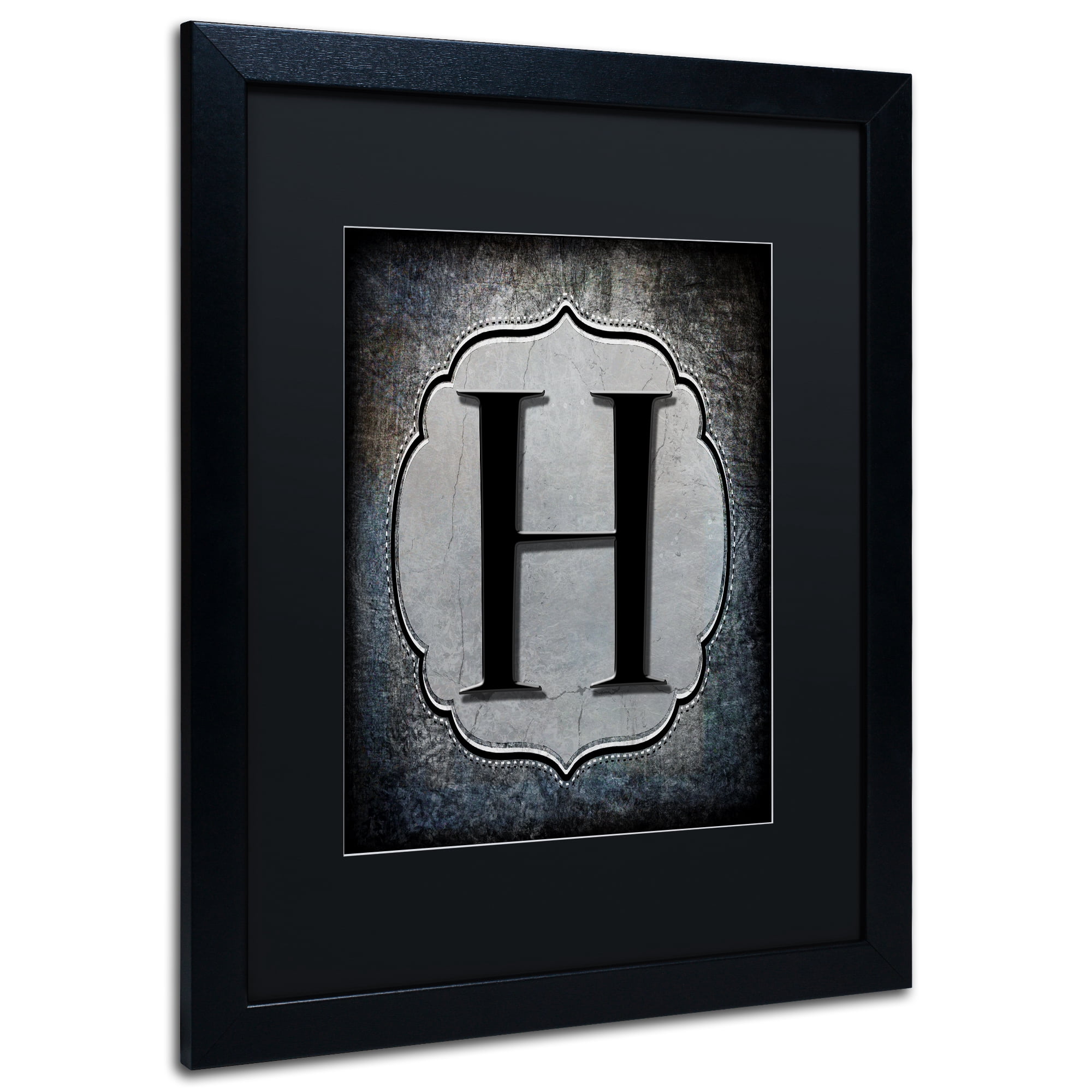 LightBoxJournal 'Letter H' Black Matted Framed Art