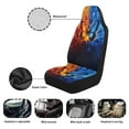 thumbnail image 6 of Yuyamidu Red Blue Butterfly Auto Seat Covers Easy to Install Bucket Front Seats Cover for Cars Full Set of 2, Fit for Cars, SUV, Truck, Sedan, 6 of 7