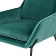 thumbnail image 5 of Chaise d'Appoint Contemporaine en Métal Rembourré - Turquoise / Noir, 5 of 5