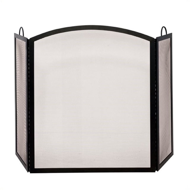 Uniflame 3 Fold Black Wrought Iron Medium Screen