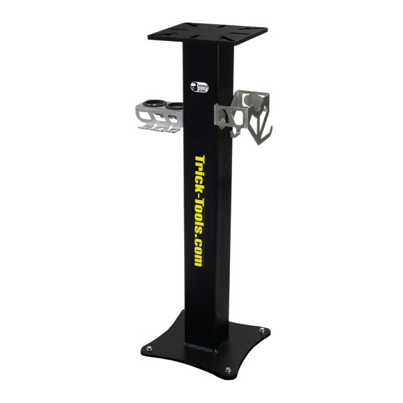 Trick-Tools Versa-Mount Heavy-Duty Vise and Bench Grinder Stand with Accessory Hangers, Made in the USA