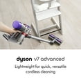 Dyson V7 Advanced Cordless Vacuum Cleaner, Silver, Hair Removal, 40 Min(00)
