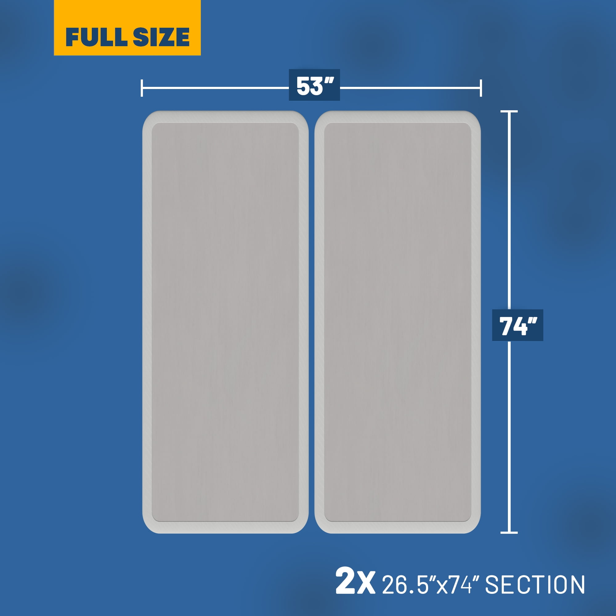 Continental Sleep, Box Spring Bed Base Full Size, 8-Inch Wood Mattress Foundation, Quiet Noise Free, 2-Pieces Under Mattress Support BoxSpring, Fully Assembled, White