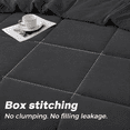 thumbnail image 5 of YEPCLUB Comforters Queen size, Duvet Insert, All Season Duvet, Grey Down Alternative Hotel Comforter, Lightweight Quilt with Corner Tabs, Machine Washable (Grey, Queen 88x92 Inches), 5 of 8