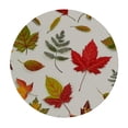 thumbnail image 2 of Nawypu Marigold White Fitted Tablecloth for Round Table Natural Color Autumn Love Themed Round Fitted Table Cover The Ultimate Protection for Your Table Modern Art Tables, 2 of 7