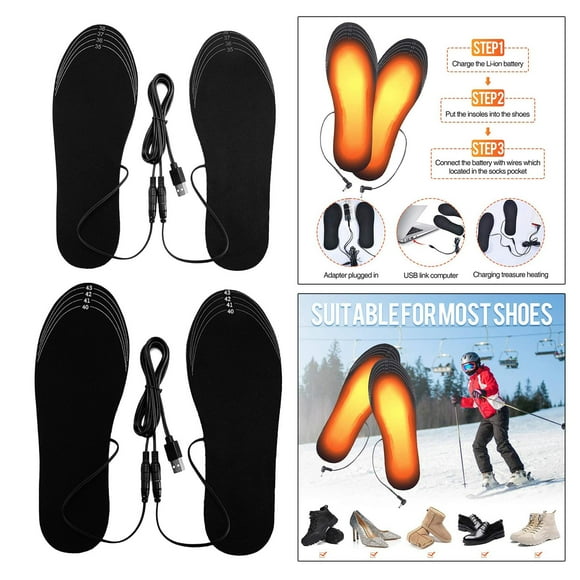 Plantillas de calefactadas Cola Calentador de pies USB para zapatos