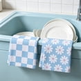 thumbnail image 4 of Weave Kitchen Towels 2 Pack Drying Cloth Highly Absorbent Dry Tea Towel For Kitchen Counter Glass Cleaning Streak Free, 4 of 6