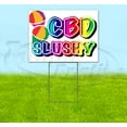 thumbnail image 1 of Rainbow V2 Cbd Slushy V2 (18" X 24") Yard Sign, Includes Metal Step Stake, 1 of 6
