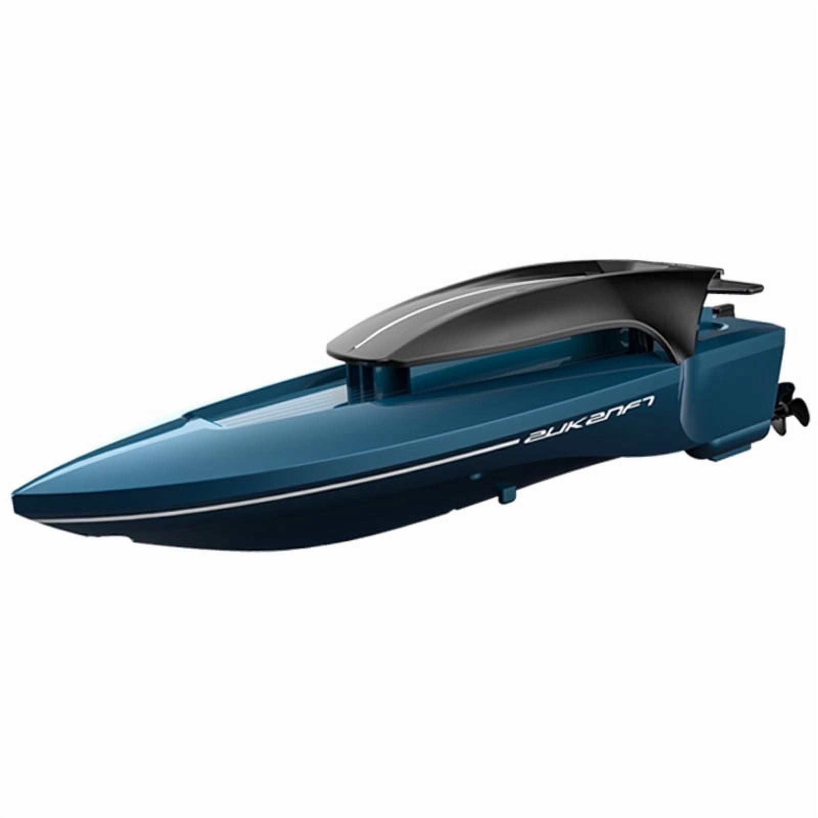 Funtogether Toys Mini RC Boat, 2.4GHz Remote Control Speedboat with Dual Motors & LED Lights, Water-Activated Racing Toy for Pools and Bathtubs