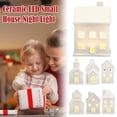 thumbnail image 4 of Pekkaxy Light-Up Ceramic Christmas Village Houses, LED Winter Holiday Tabletop Decorations, 4 of 4