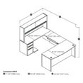 thumbnail image 5 of Bestar Connexion U-Shaped Workstation with 1 Pedestal in Bordeaux, 5 of 5