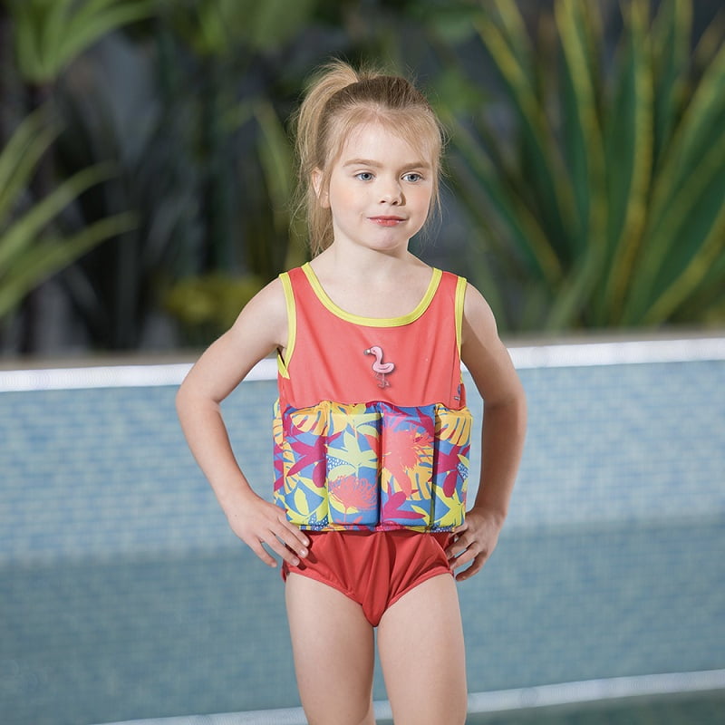 Baby Swimwear Kids Swimming Vest Wrap Wetsuit Toddler Learn-to-Swim One-Piece 
