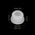 thumbnail image 2 of Uxcell 10Pcs Tapas de Grommet de Caucho con Clip, Diámetro de Montaje 20mm, ID 16mm, H 14mm, Sello Antirayaduras para Caja Eléctrica, 2 of 6