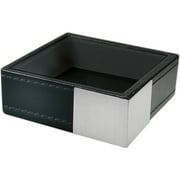 Artistic Architect Line Paperclip Cup, 1-Compartment, 3 x 3 x 1, Black/Silver