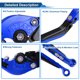 thumbnail image 4 of Palancas de freno y embrague cortas únicas para Aprilia RSV4 2009-2022, palanca de freno ajustable en 6 posiciones, aleación de aluminio T6 6061, azul, 1 juego, 4 of 7