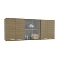 thumbnail image 5 of Newboti Furniture Wall Cabinet 24" H, four Doors, with two internal Shelves and internal plate and glass organizer, two Storage Shelves with two glass Doors 11013, 5 of 8