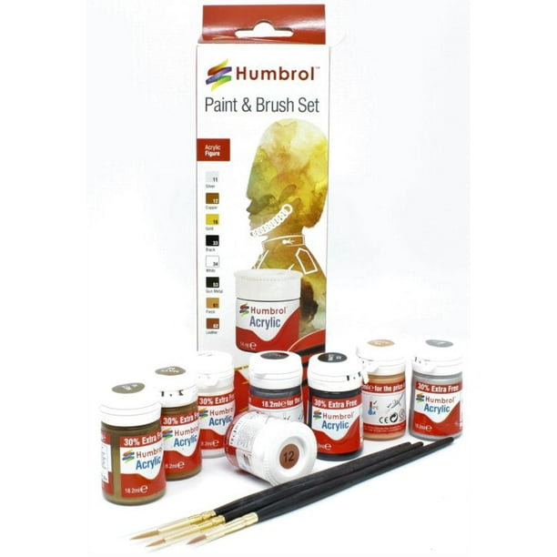 HUMBROL PAINT Figure And People Colors Acrylic Paint And Brush Set ...