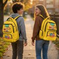 thumbnail image 3 of FUIALDOLG Cute School Animals Pattern Kids Backpack with Multi-Pockets Large Capacity Book Bag, Waterproof 17 Inch Backpack for School for Back to School Daily Use Travel, 3 of 9