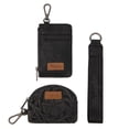 thumbnail image 4 of Wrangler Women's Western Dual Pouch Keychain Wristlet Wallet Embroidered Boot Scroll Design with Zipper Card Holder, Black, 4 of 7