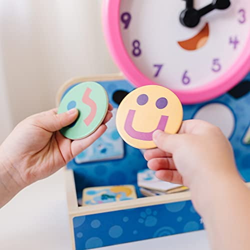 Melissa & Doug Blue's Clues & You! Horloge magnétique en bois Tickety Tock