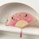 thumbnail image 5 of Estilo plegable a mano con tela de madera y seda, papel portátil para bodas de verano, atrezzo de escenario, decoraciones para fiestas, 5 of 5