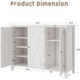 thumbnail image 3 of Ataucjin Shoe Cabinet with Doors, Farmhouse 35'' Tall Shoe Storage Cabinet for Entryway, 4-Tier Shoe Cabinet with Storage, Large Shoe Organizer Cabinet for Hallway, White, 3 of 7